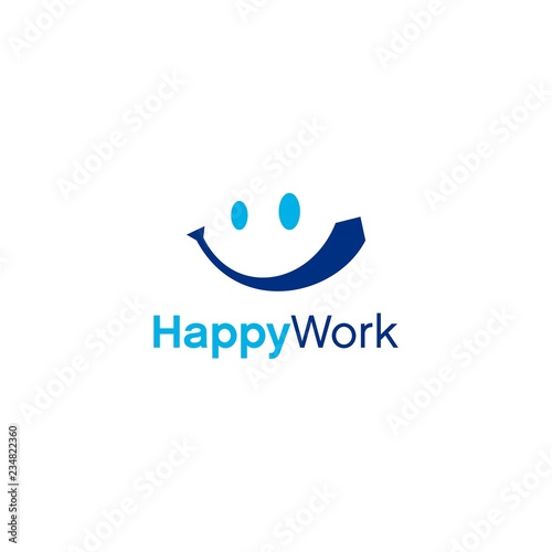 Happy Work Productivity Logo