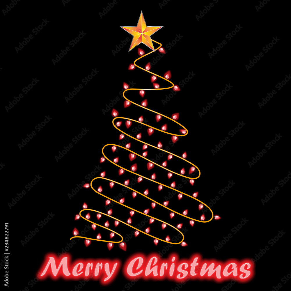 Merry Christmas Tree Light Decoration Merry Christmas Tree Light Decoration