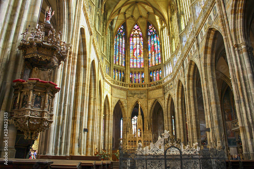 Church Saint Vitus Cathedral in Prague, Czech Republic