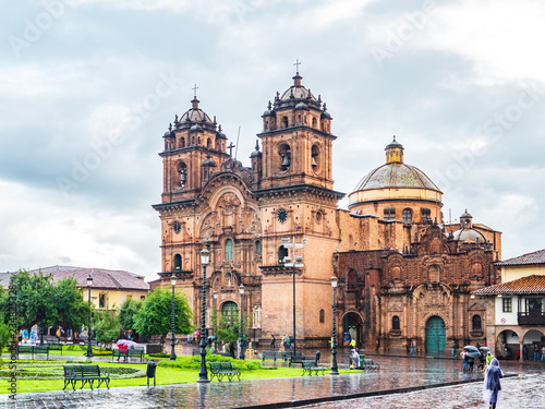 Compañia de Jesus church in the Plaza de Armas of Cusco © stbaus7