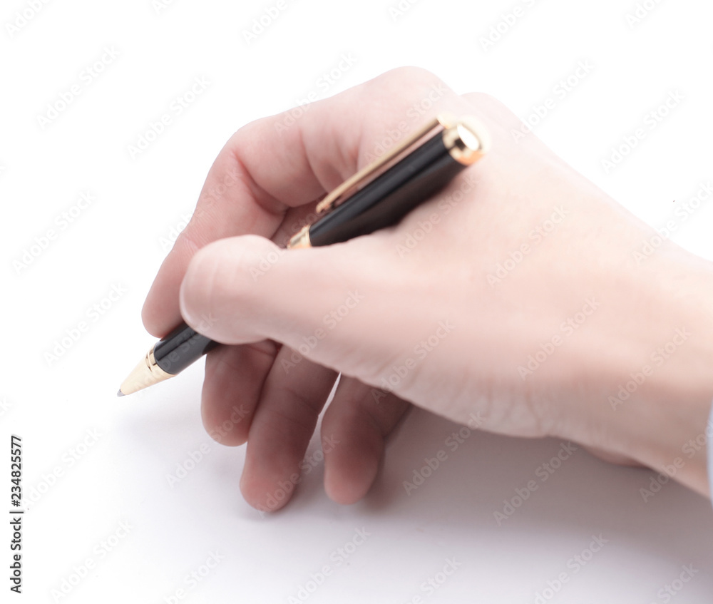 closeup .hand of a businessman signing the contract. closeup .hand of a businessman signing the contract.