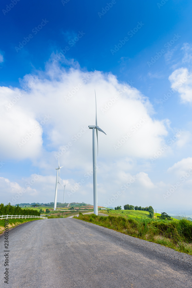 Windmill turbine for electric production at Khao Kho, Petchaboon, Thailand