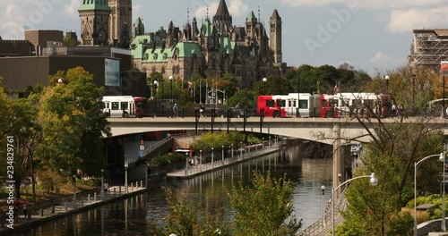 Rideau Canal by Parliament Hill in Ottawa Ontario Canada