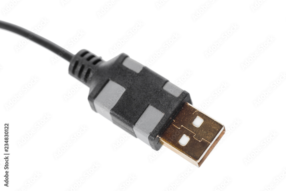 Close up view of a USB cable Close up view of a USB cable