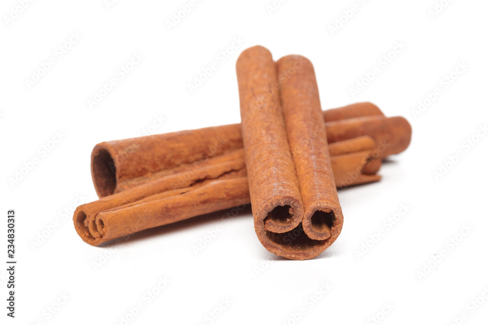 Cinnamon sticks isolated on white background Cinnamon sticks isolated on white background