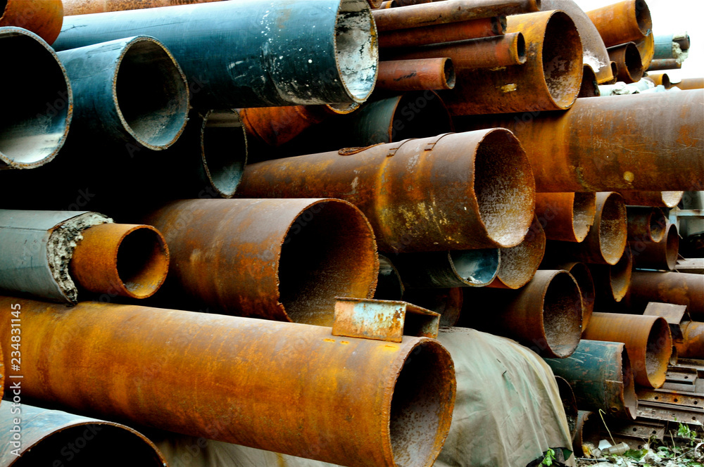 rusty pipes background