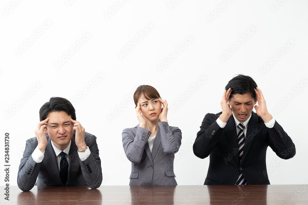 asian business group in conference room on white background asian business group in conference room on white background
