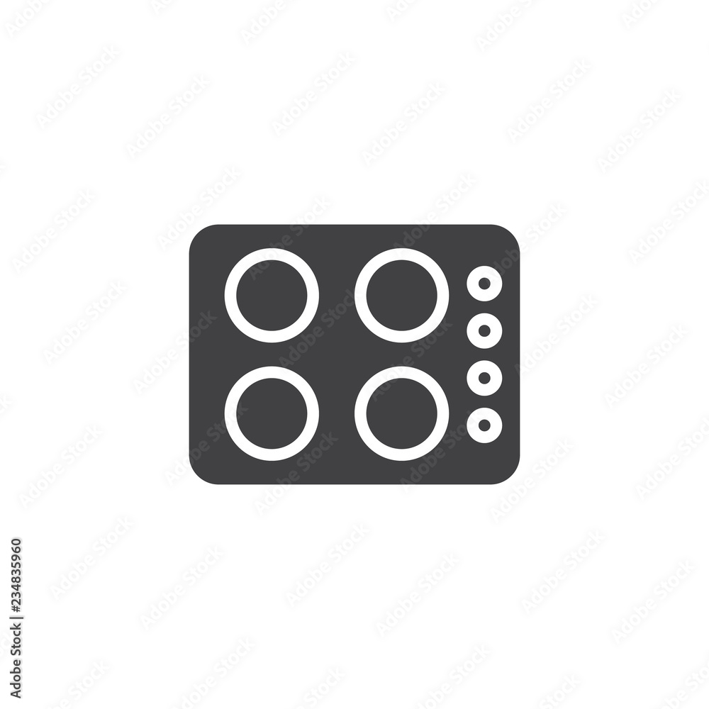 Kitchen Stove vector icon. filled flat sign for mobile concept and web design. Burner simple solid icon. Symbol, logo illustration. Pixel perfect vector graphics
