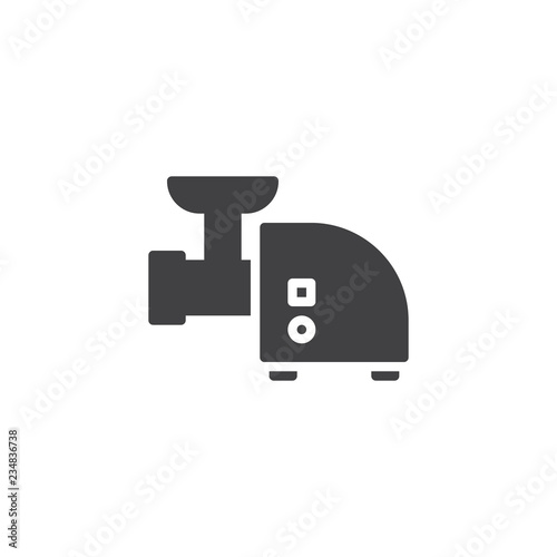 Electric Meat Grinder vector icon. filled flat sign for mobile concept and web design. Mincer simple solid icon. Symbol, logo illustration. Pixel perfect vector graphics