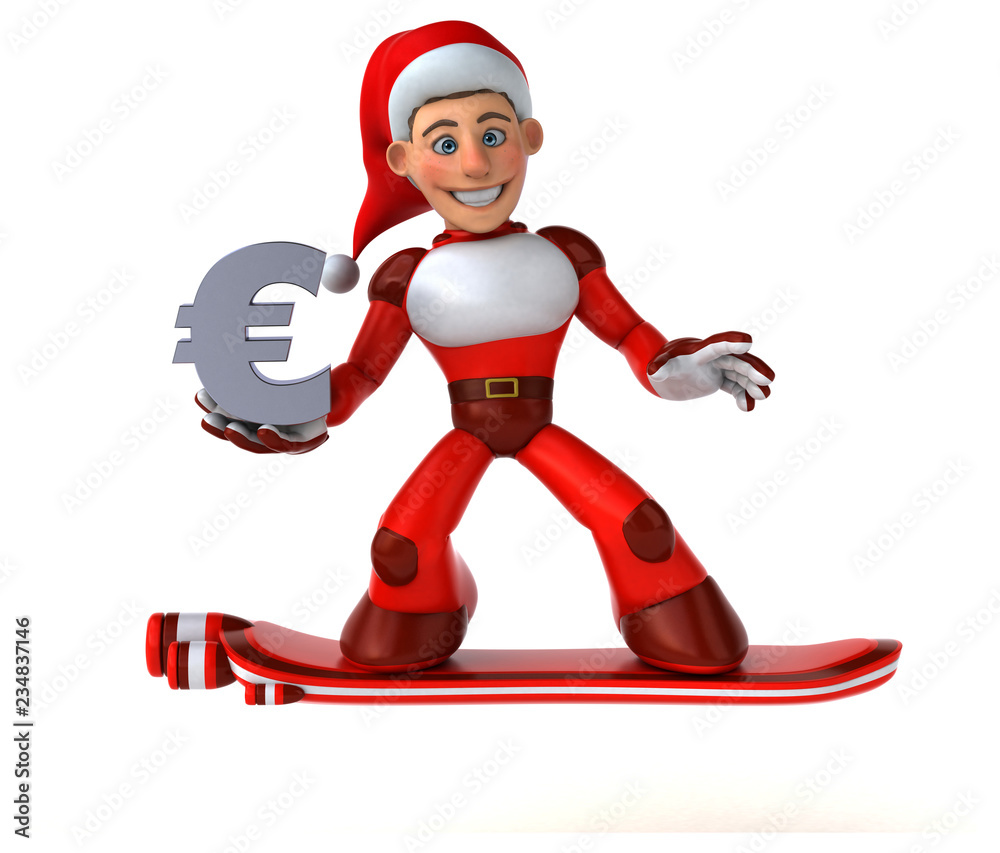 Fun Super Santa Claus - 3D Illustration Fun Super Santa Claus - 3D Illustration
