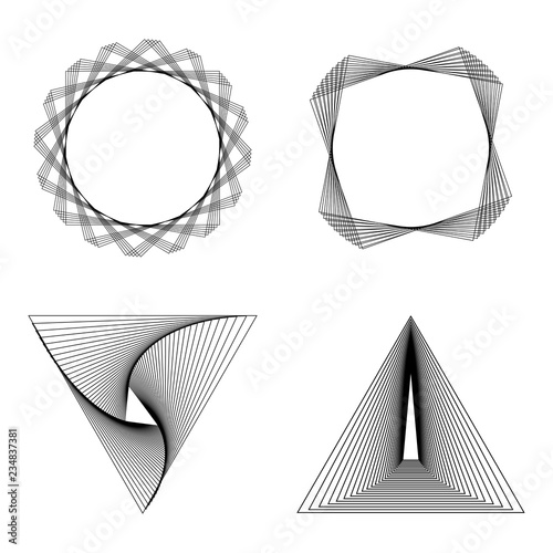 Abstract geometric elements set vector