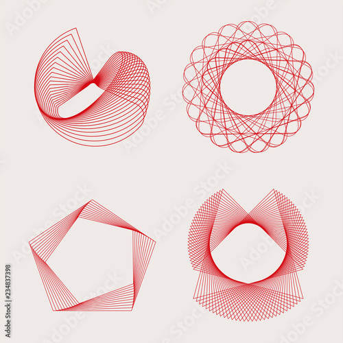 Abstract geometric elements set vector