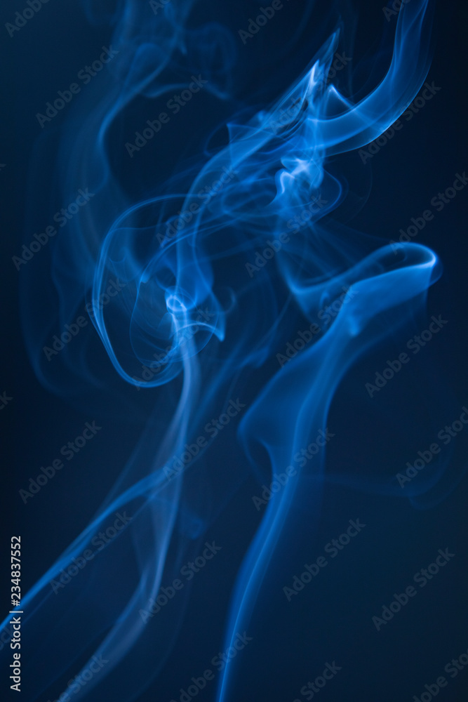 Abstract blue smoke swirls Abstract blue smoke swirls