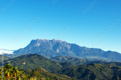 Mount Kinabalu national park scenery in Kundasang, Sabah Borneo, Malaysia.