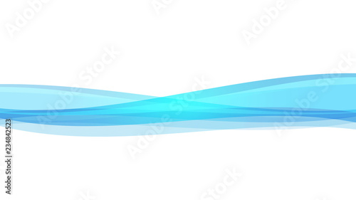 The Abstract vector image Blue wave on white background.