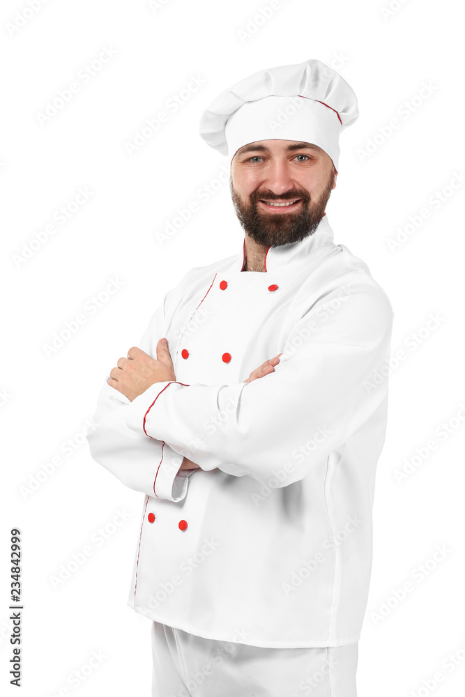 Male chef on white background Male chef on white background