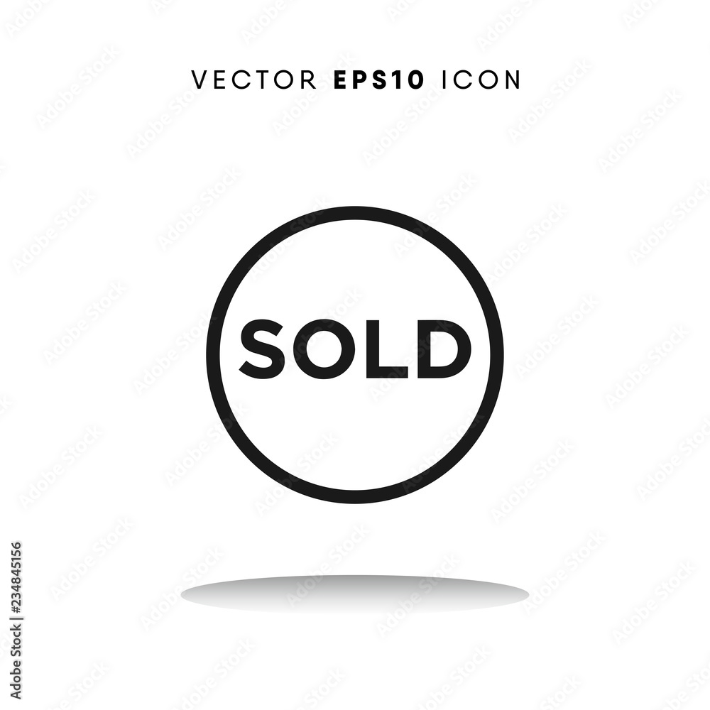 Sold vector icon Sold vector icon