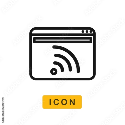 Rss feed vector icon