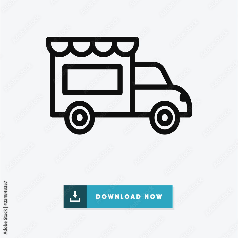  Food truck vector icon