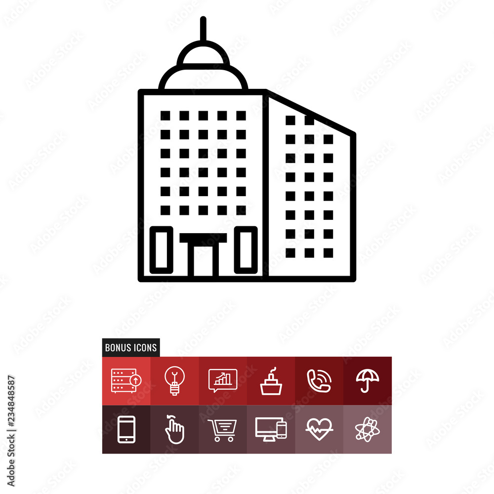 Building vector icon Building vector icon