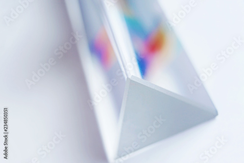 Photography An amazing and beautiful macro with space and clearness about a crystal prism wh