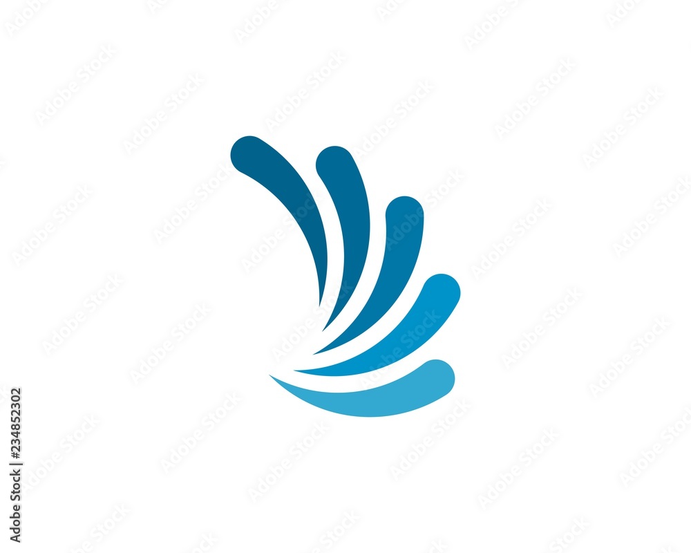 Fototapeta premium Water splash logo vector icon illustration design 