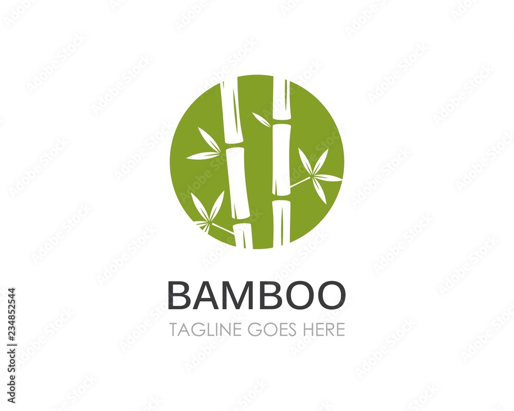 Bamboo logo vector icon illustration design Bamboo logo vector icon illustration design
