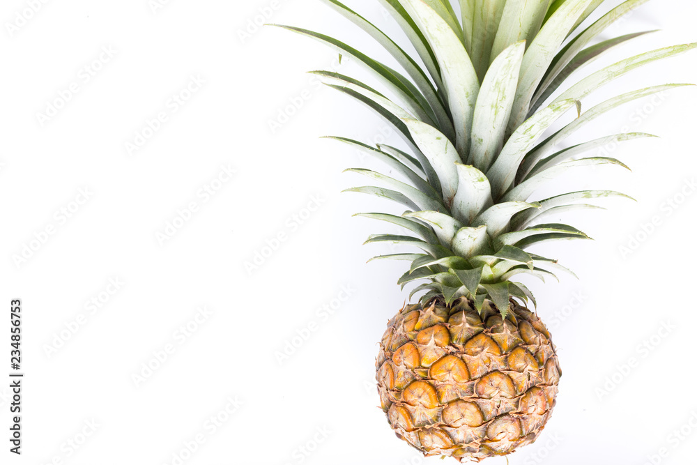 Pineapple on a white Pineapple on a white
