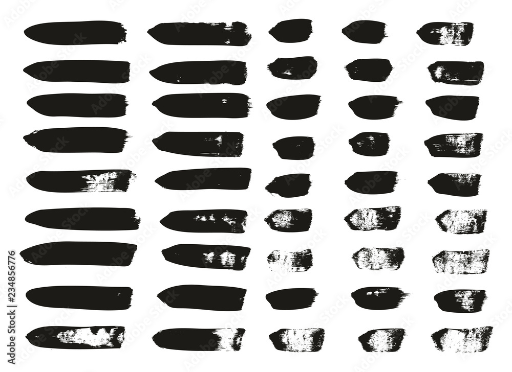 Calligraphy Paint Brush Lines Mix High Detail Abstract Vector Background Set 26