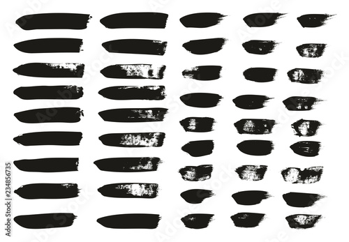 Calligraphy Paint Brush Lines Mix High Detail Abstract Vector Background Set 28