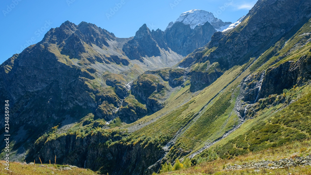 Naklejka premium Beautiful mountains of Arkhyz, Dombai