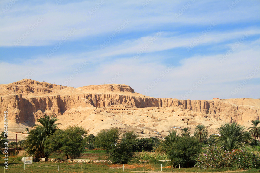 View of the mountains in the city of Luxor, Egypt