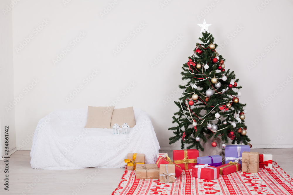 new year House Christmas tree holiday gifts happiness