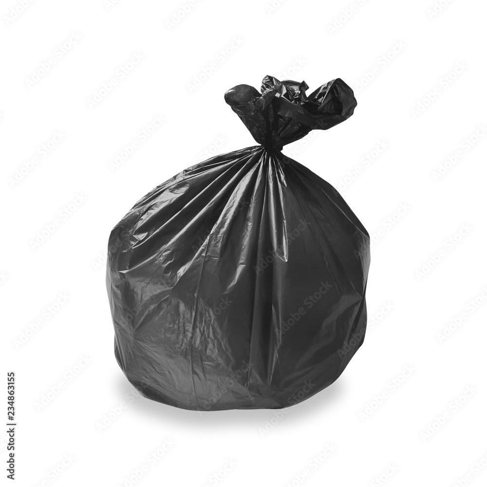 garbage bag isolated on white
