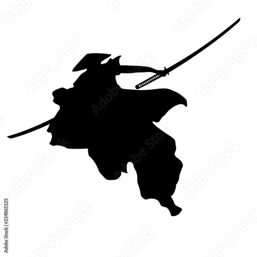 samurai silhouette warrior sword ninja japanese katana