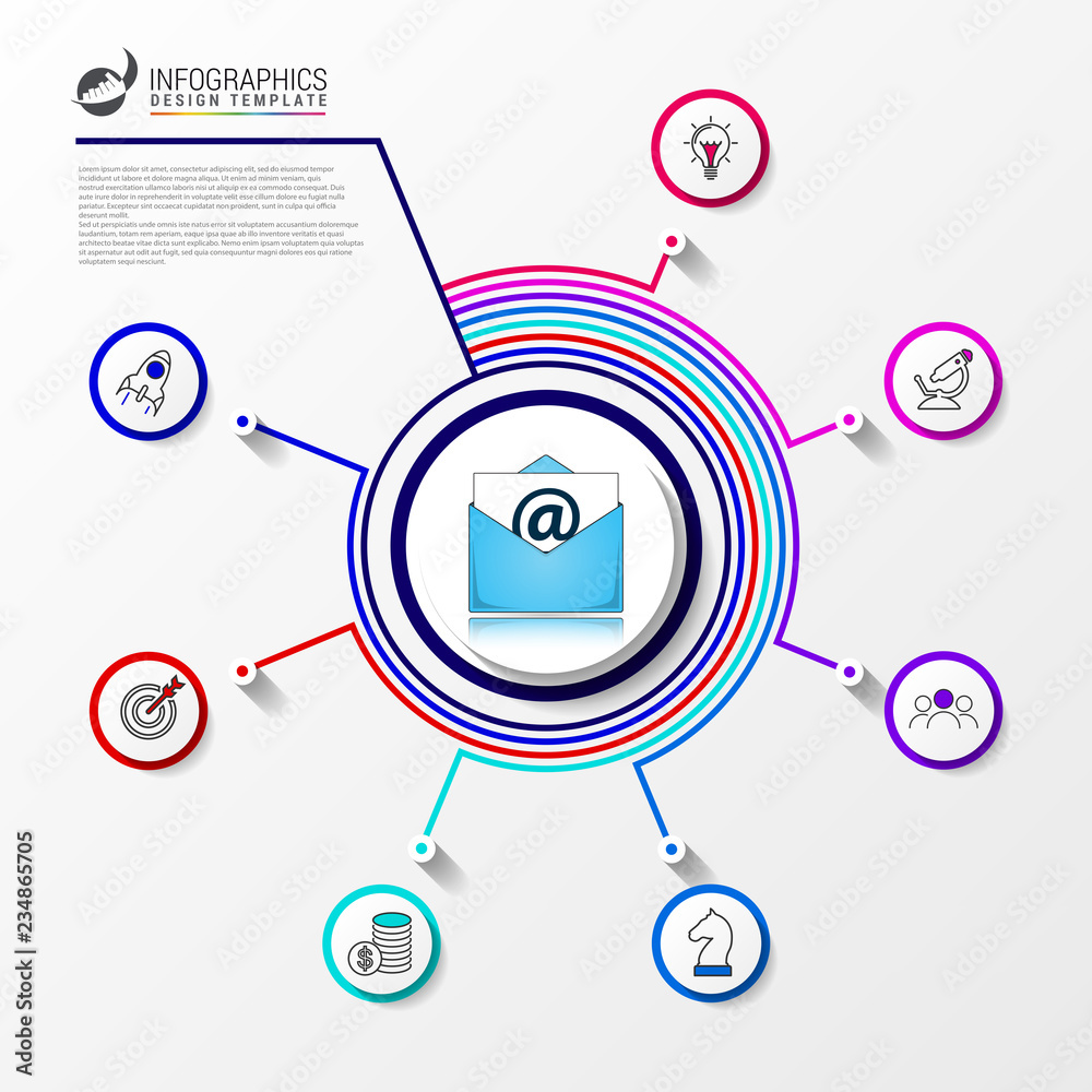 Infographic design template. Creative concept with 7 steps Infographic design template. Creative concept with 7 steps