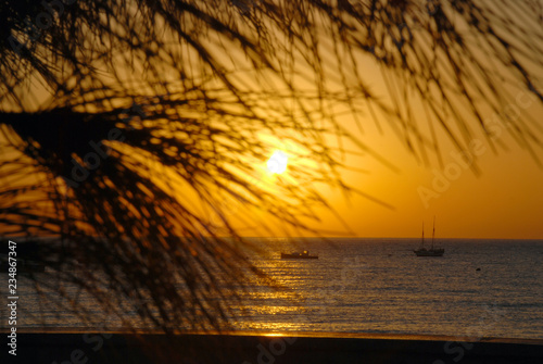 sunset on the beach