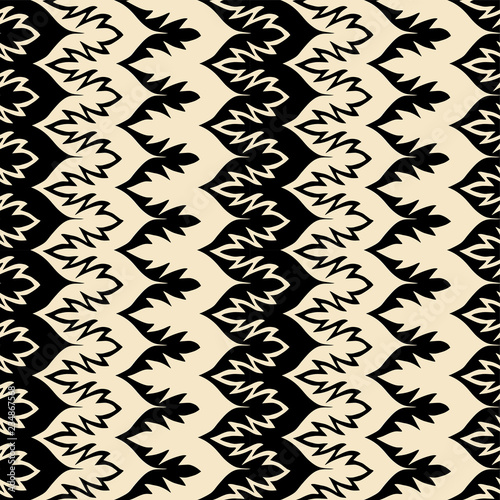 Boho Flames Seamless Black Texture