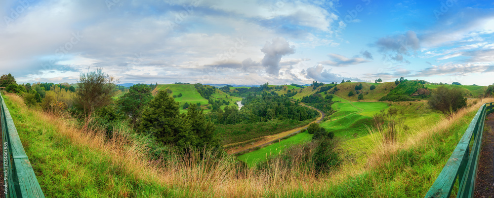Panoramic view from the Piriaka lookout on SH4 Panoramic view from the Piriaka lookout on SH4