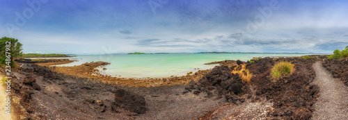 Views from the Coastal Track close to the Rangitoto wharf on Rangitoto island