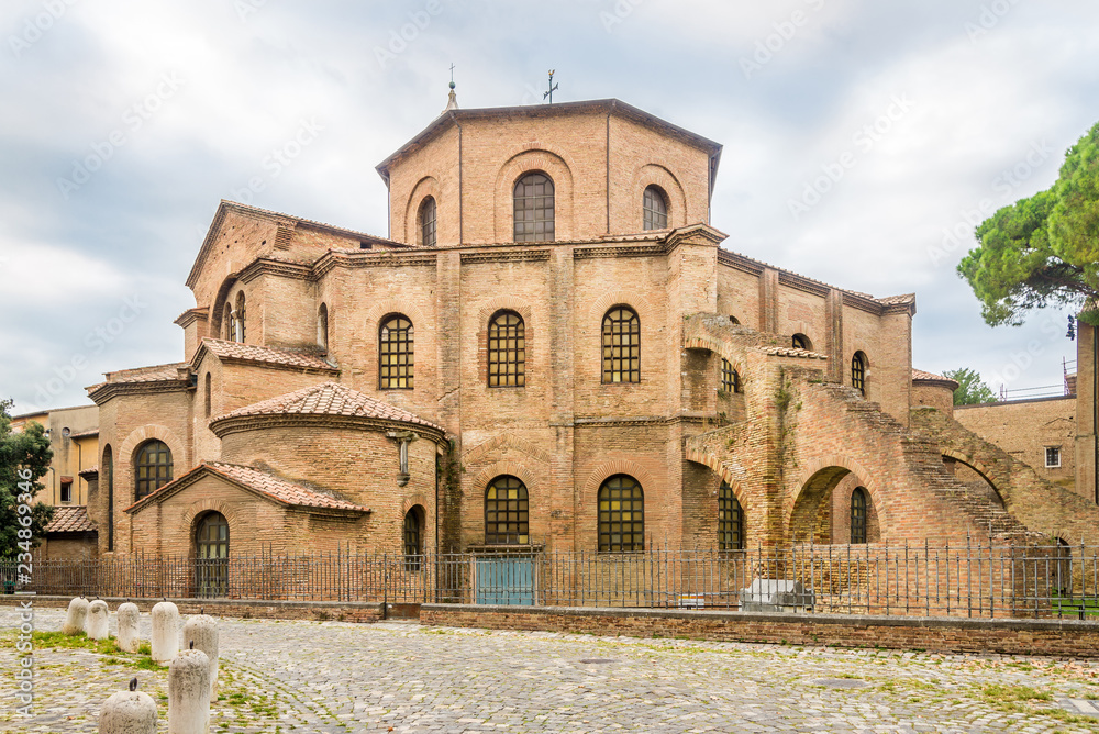View at the Basilica San Vitale of Ravenna in Italy