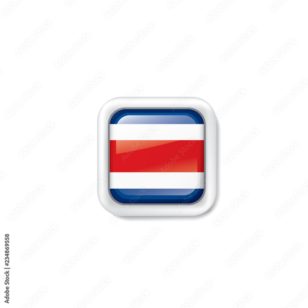 Costa Rica flag, vector illustration on a white background Costa Rica flag, vector illustration on a white background