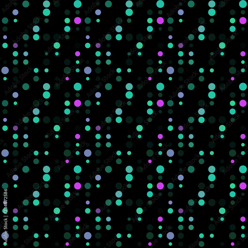 Seamless abstract pattern background with a variety of colored circles.