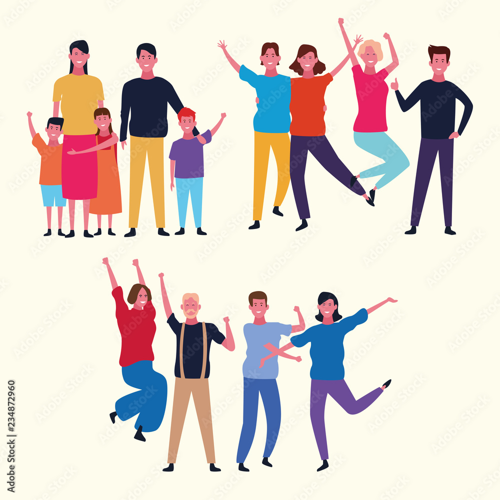 Obraz premium family group avatar