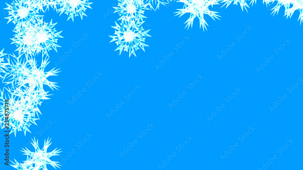 Abstract background with a variety of colorful snowflakes. Big and small. Abstract background with a variety of colorful snowflakes. Big and small.