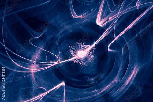 nuclear energy, illustration of nuclear reaction