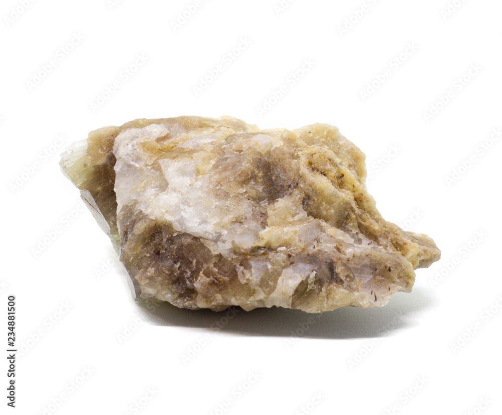 Natural rough piece of hackmanite on a white background isolated Natural rough piece of hackmanite on a white background isolated