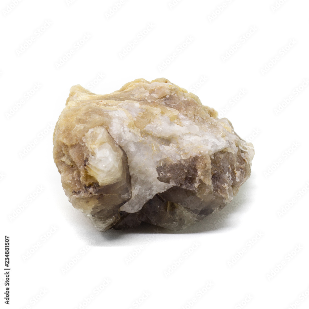 Natural rough piece of hackmanite on a white background isolated Natural rough piece of hackmanite on a white background isolated