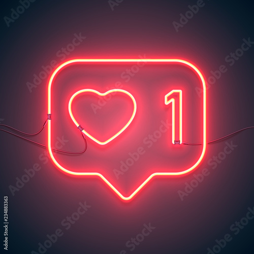 neon sign like heart