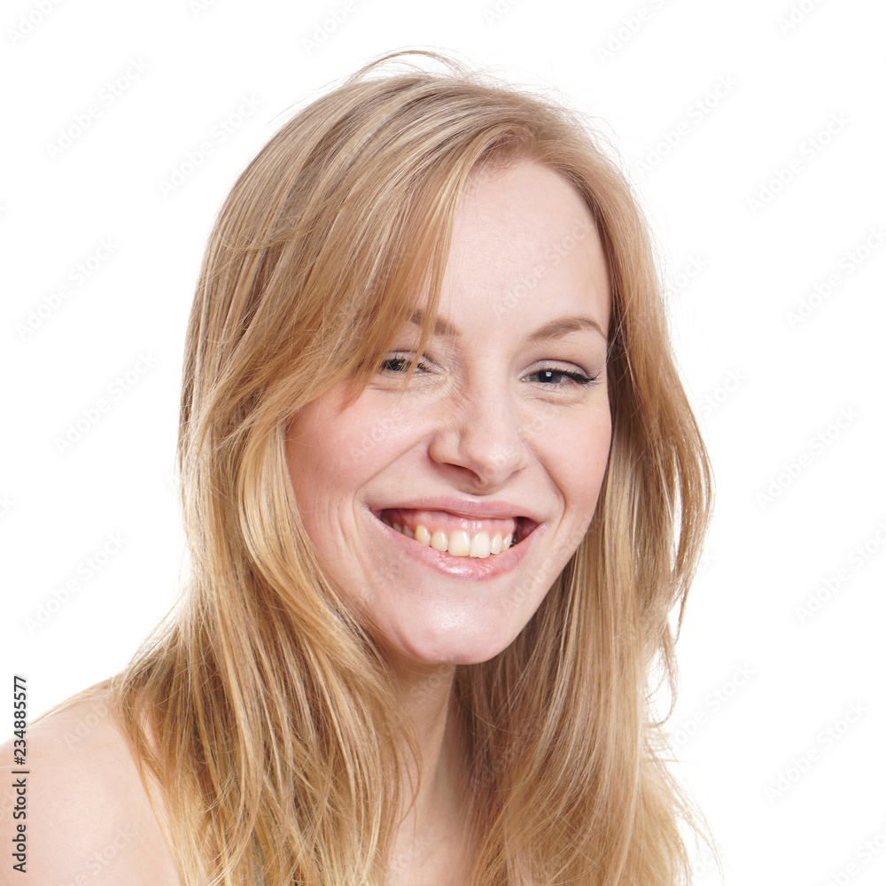 happy young woman with a infectous smile happy young woman with a infectous smile